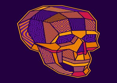 Retro Style Skull