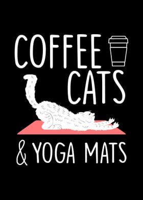 Coffee Cats Yoga Mats