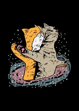 Cats Titanic Pose In Space