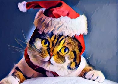 Christmas Hat Cat