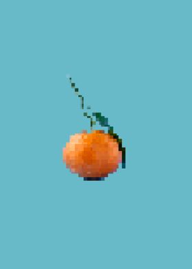 Fruit Pixel Art Orange