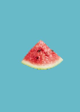 Fruit Pixel Art Watermelon