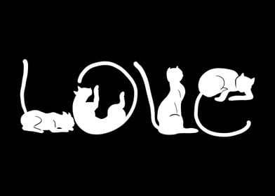 Love Cats Typography