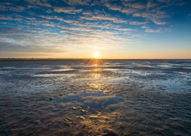 Sunrise on the Wadden Sea