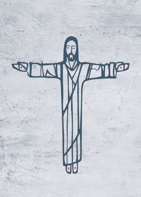 Jesus Christ with open arm