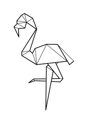 Polygonal Flamingo