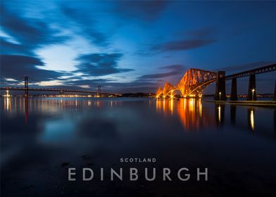 Edinburgh skyline night