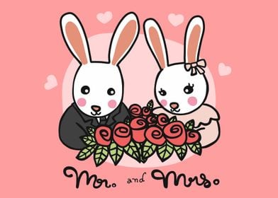 Mr and Mrs white rabbit