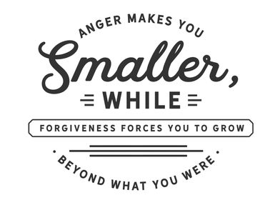 Anger makes you smaller