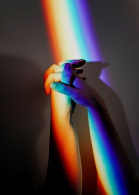 Holding hands rainbow