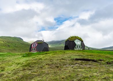 Curious houses in Faroe Is