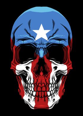 Boricua Skull