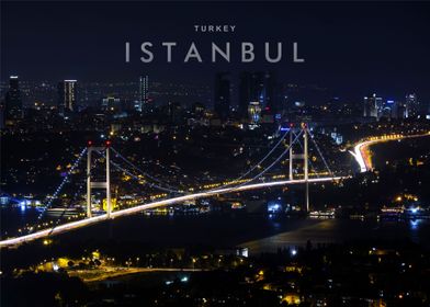 Istanbul skyline night
