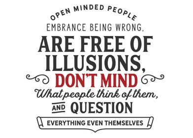 open minded people