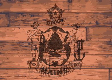 Maine State Flag Brand