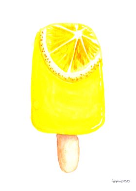 lemon ice lolly popsicle 