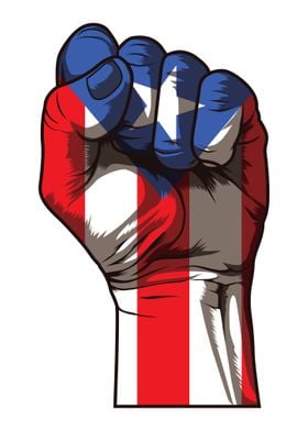 Raised Fist Boricua