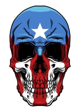 Boricua Skull