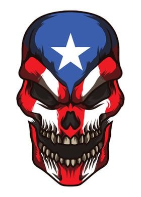 Proud Skull Boricua