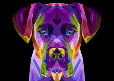 colorful cane corso dog