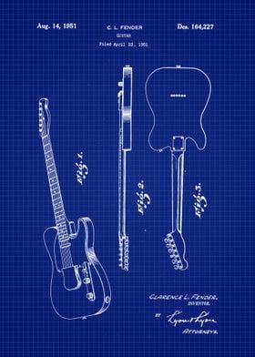 1951 Fender Guitar Patent