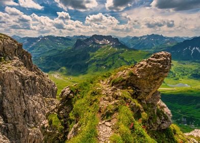 Panoramic mountain view