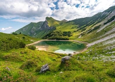 Beautiful mountain lake