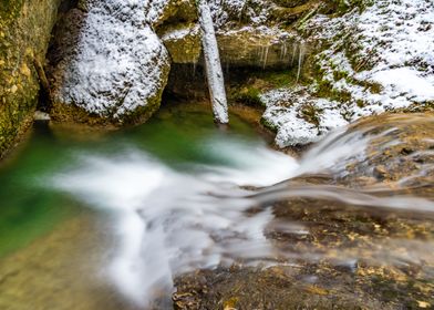 Little icy waterfall