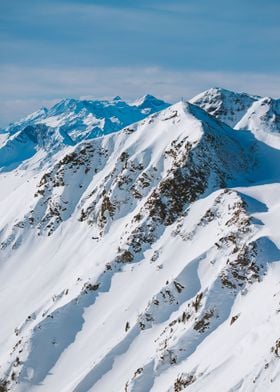 Snowcapped Austrian Alps