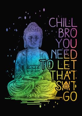Chill Home Buddha Quotes' Poster by Theng Id | Displate