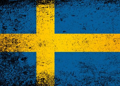 Flag of Sweden Grunge