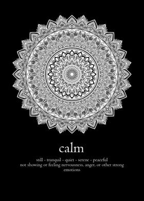 Mandala word calm