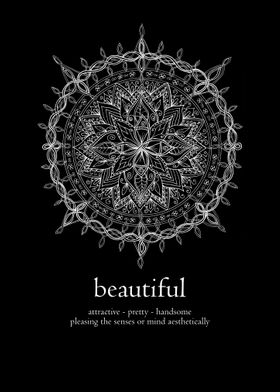 Mandala word beautiful