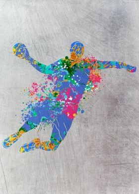 Handballer Colorful