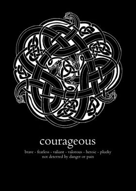 Mandala word courageous