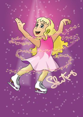 Figure skating cartoon