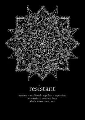 Mandala word resistant