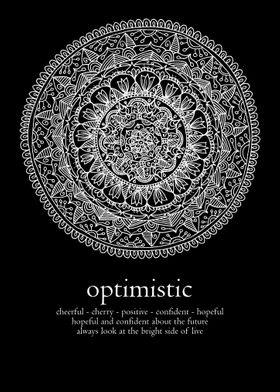 Mandala word optimistic