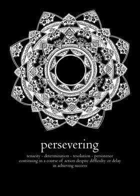 Mandala word persevering