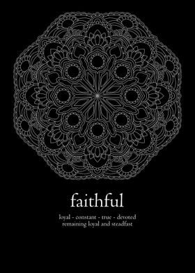 Mandala word faithful