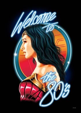 Welcome to the 80s Official DC Comics Wonder Woman 1984 Metal Print