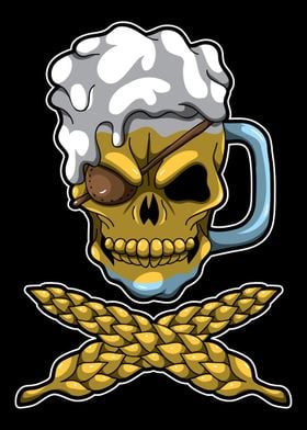 Beer Mug Skull