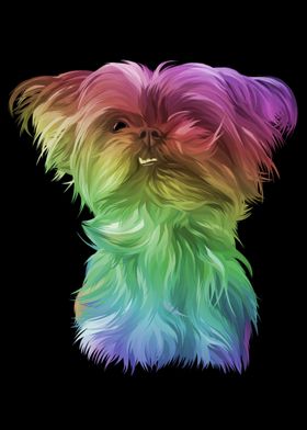 The Rainbow  Dog Vector