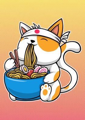 Anime Manga Ramen Cat