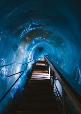 Inside a glacier