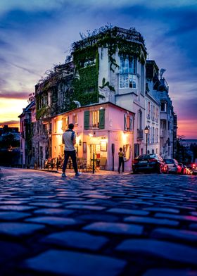 Sunset over the Pink House