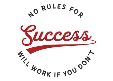 No rules for success