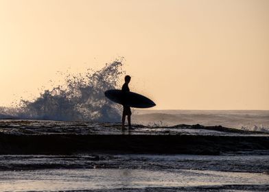 Surfer silhouette