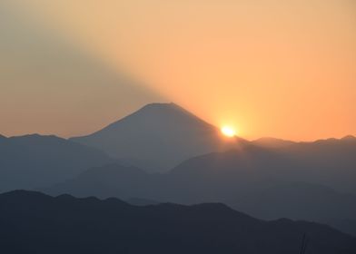 Sunset at Mt Fuji