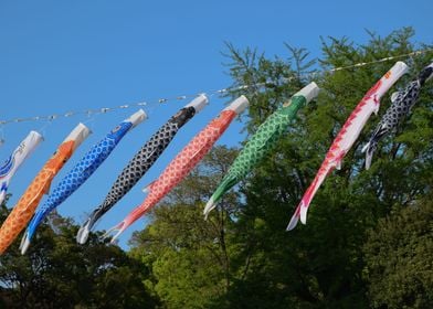 Koinobori in Ueno Zoo